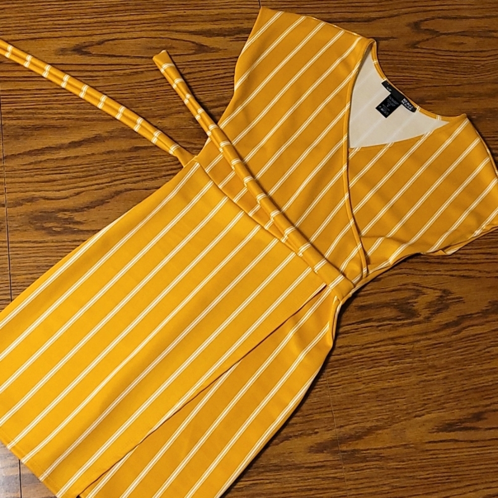 Forever 21 - Yellow and White Striped Dress